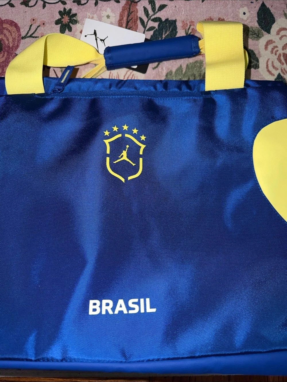 NWT Brasil Blue & Yellow Jordan Soccer Duffel